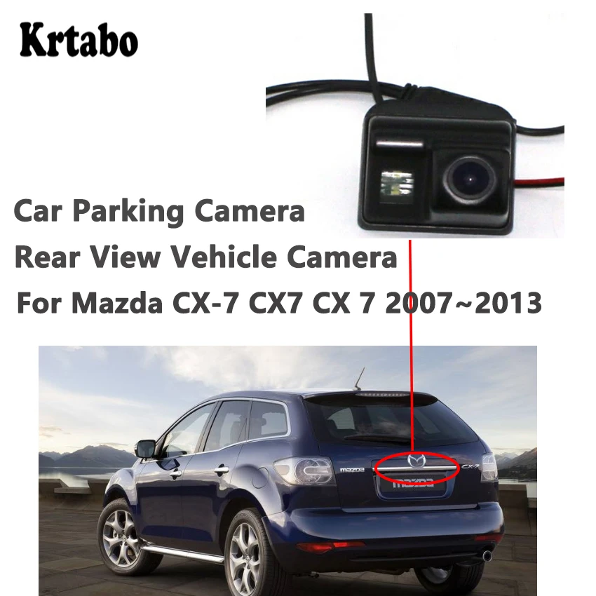 Автомобильная камера заднего вида с ночным видением Krtabo для парковки Mazda CX 7 CX7 2007 ~