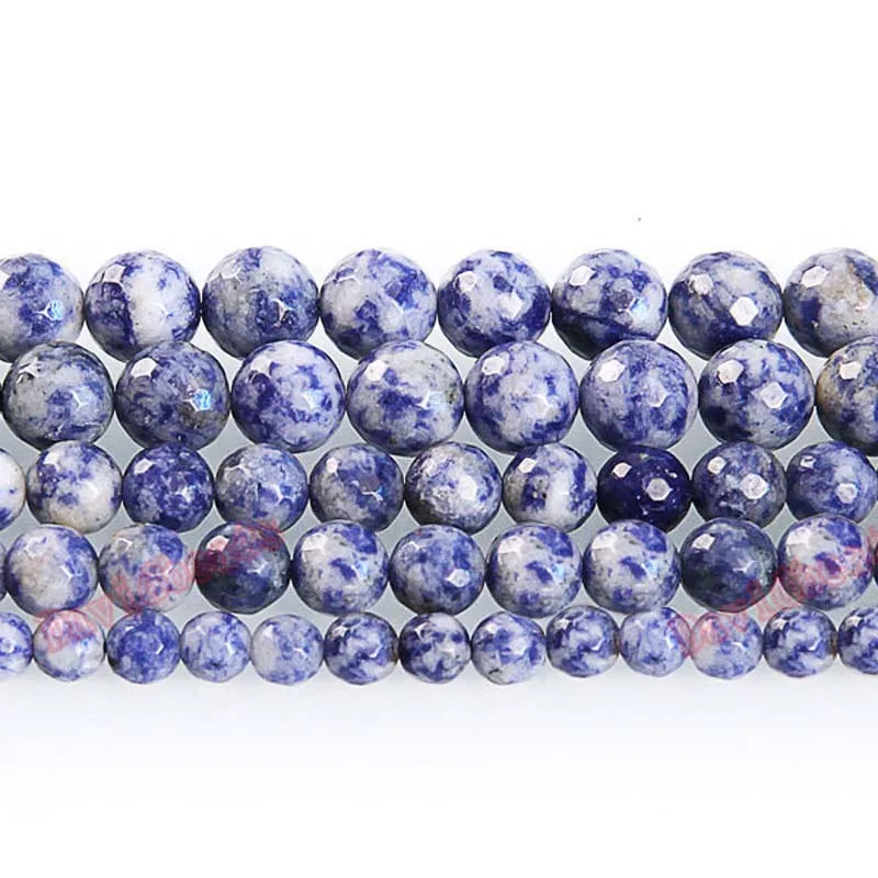 Бусины круглые граненые из натурального камня 16 дюймов 4 6 8 10 12 мм размер для