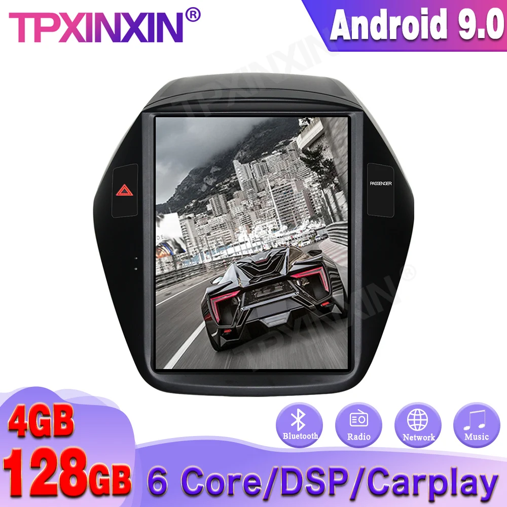 

4+128GB Android 9.0 For Hyundai IX35 2009-2016 Car GPS Navigation Stereo Headunit Multimedia Player Auto Radio Tape Recorder DSP
