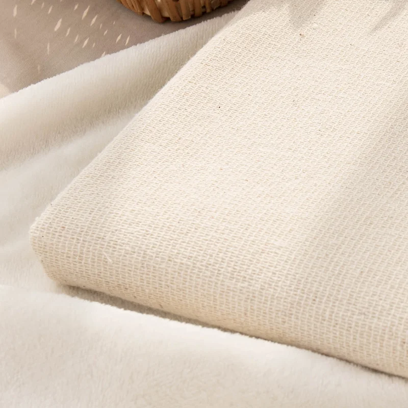 Неотбеленная натуральная цветная ткань необработанный хлопок для шитья сумка