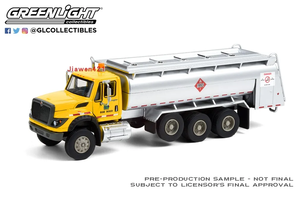 GreenLight 1:64 2018 Международная грузовая цистерна WorkStar модель автомобиля из сплава