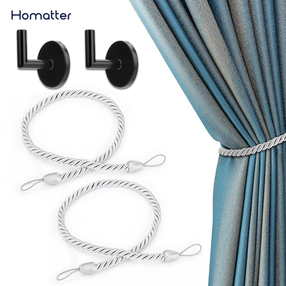 

Homatter Curtain Tiebacks 2Pack Shaped Braided Curtain For Living Room Holdback Window Curtain Home Room Bedroom Decoration