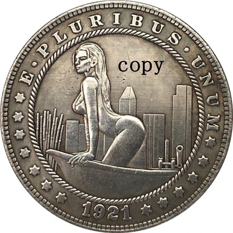 

Hobo Nickel 1921-D копия монеты доллара США Моргана 253