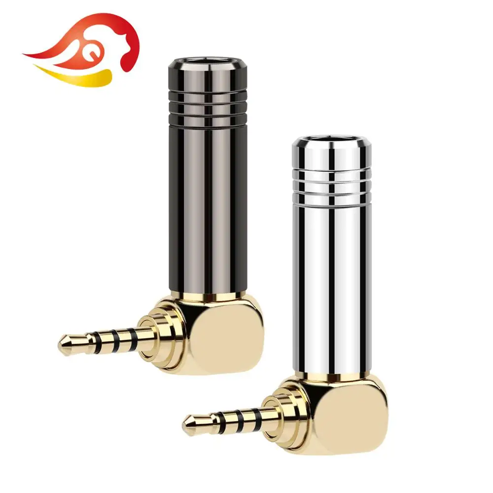 

Аудиоразъем QYFANG, 2,5 мм, 4-полюсный, с изгибом под прямым углом, металлический адаптер, яркий алюминиевый корпус, hi-fi Разъем для наушников