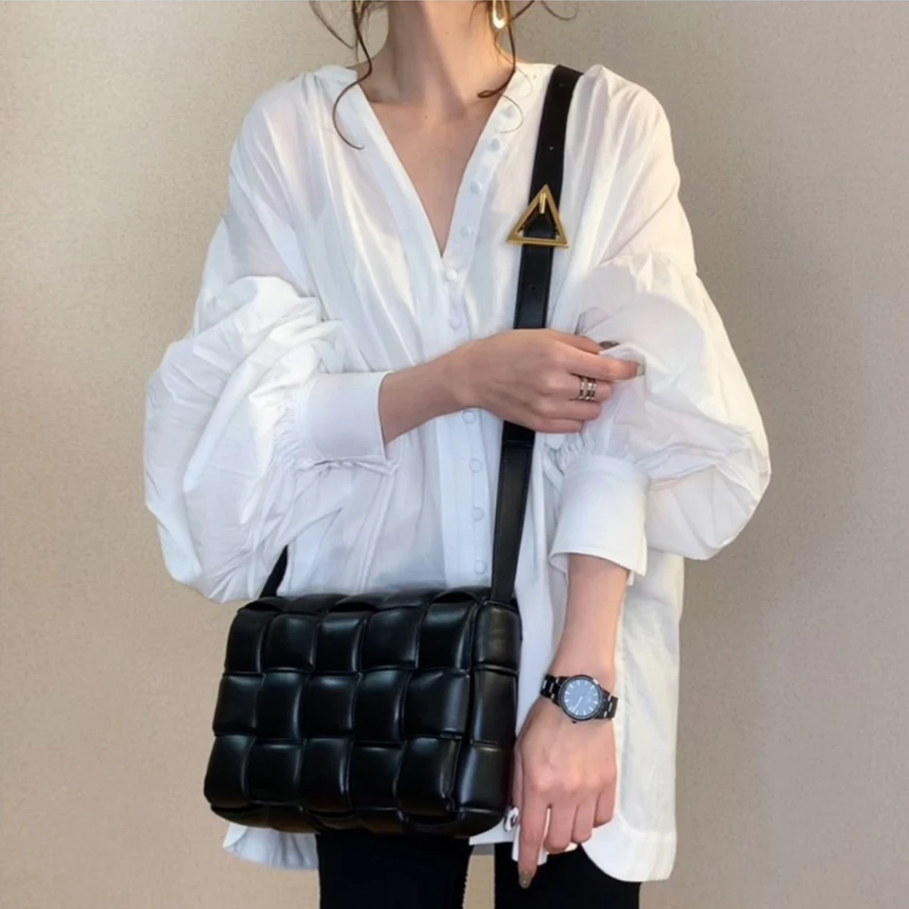 

Chic Women Blouse Korean Japanese Style Autumn Long Sleeve White Shirt Young Simple Fashion Designer Shirts Office Ladies Tops