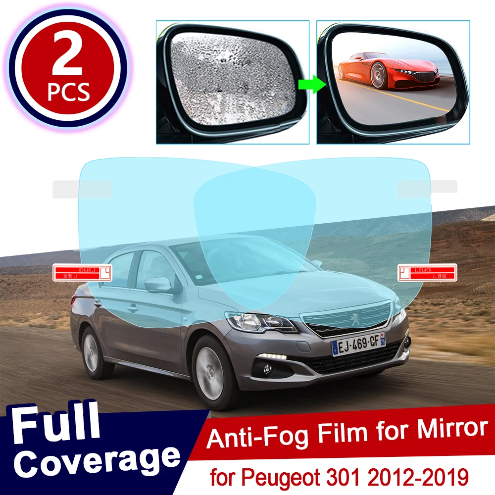 Для peugeot 301 2012 ~ 2019 полное покрытие противотуманная пленка зеркало заднего вида