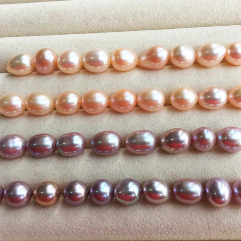 

Natural Freshwater Pearl Beads High Quality Rice Shape Loose Beads for DIY Elegant Necklace Bracelet Jewelry Drop Pearls Making