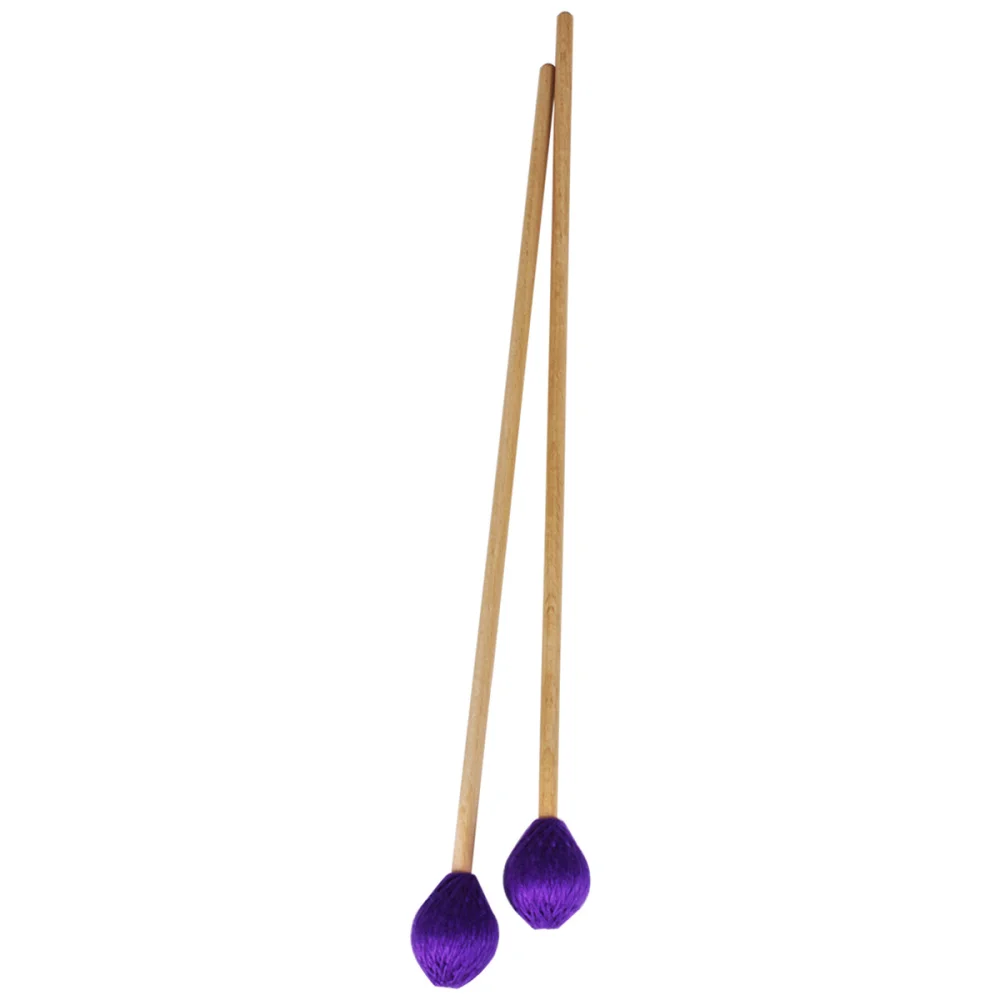 

1 Pair of Medium Keyboard Marimba Mallets Blue Hard Yarn Head with Beech Handle for Intermediate Player (Color random)