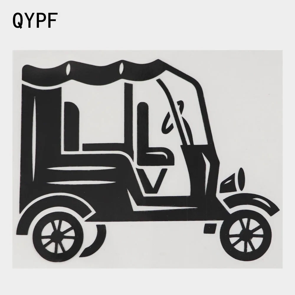 

QYPF 14.4×11.3CM Decal Taxi Cab Motorcycle Vinyl Car Sticker Black/Silver 2A-0065