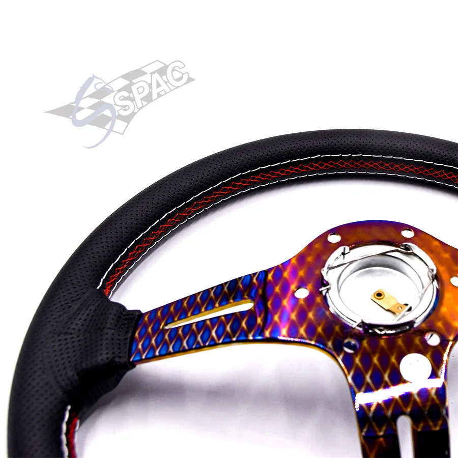 Автомобильный руль JDM с уникальным фиолетовым спицом для универсального |