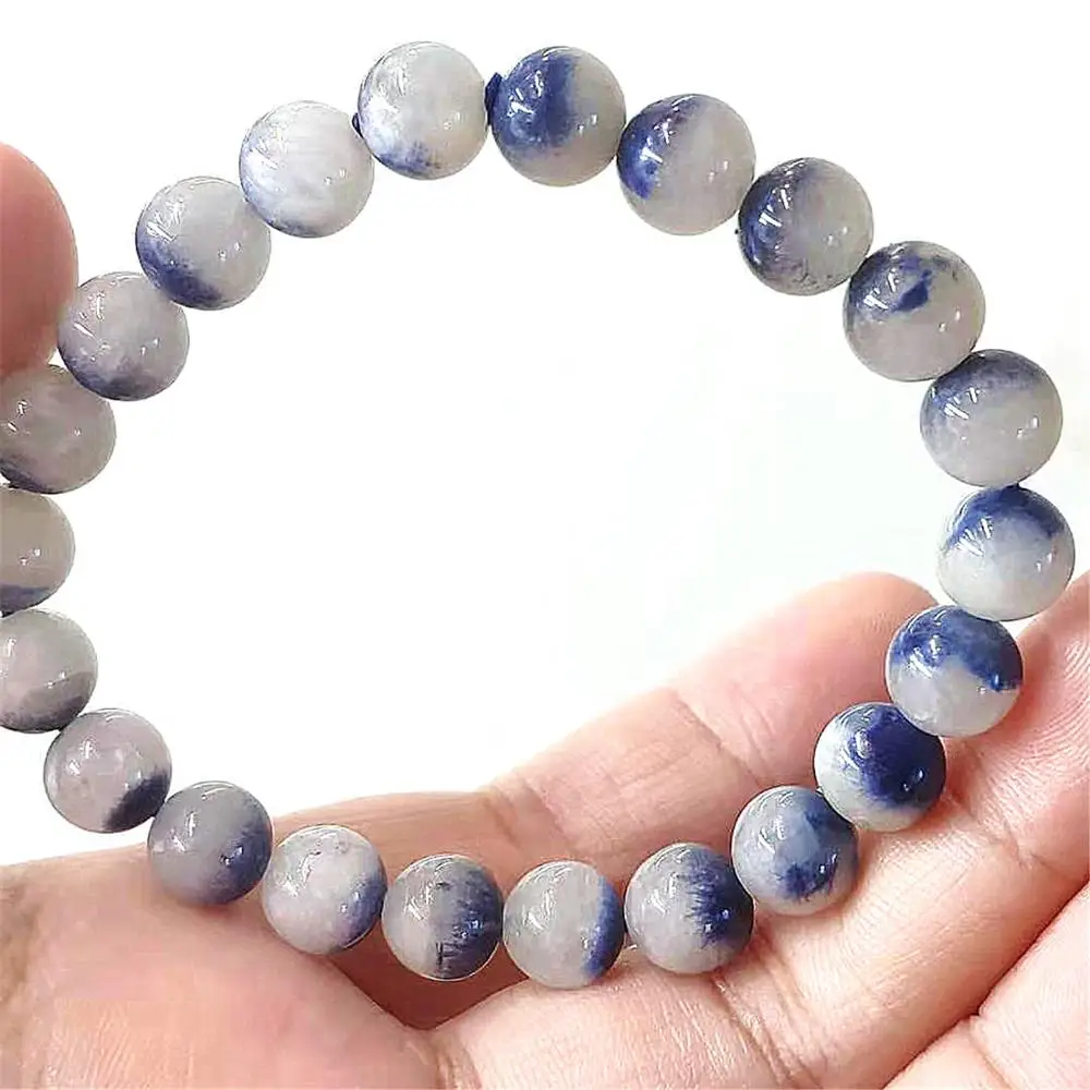 8 5 мм натуральный синий Дюмортьерит Рутиловый Кварц Браслет с украшением в виде