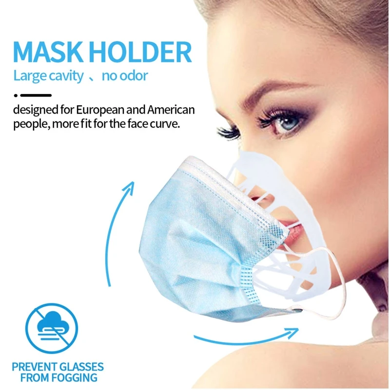 10 шт. 3D многоразовая маска для лица держатель губная помада защита кронштейна