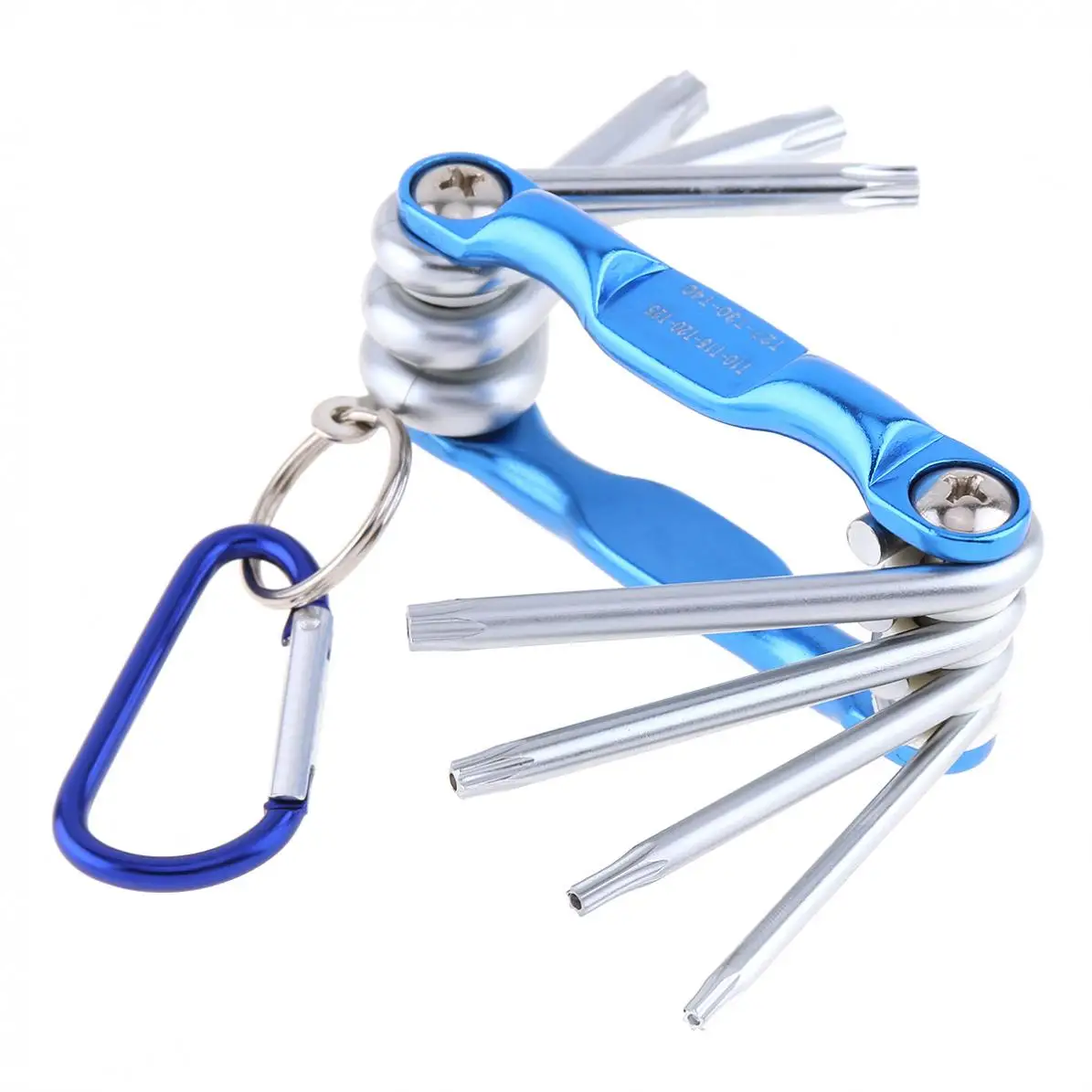 

7pcs/set Multifunctional Combination Chrome Vanadium Steel Folding Hex Wrench with Plum Head and Key Ring for Maintenance