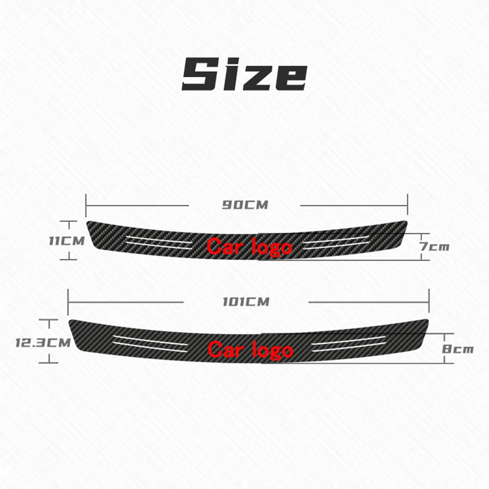 Наклейка на задний бампер автомобиля наклейка из углеродного волокна для Skoda Octavia