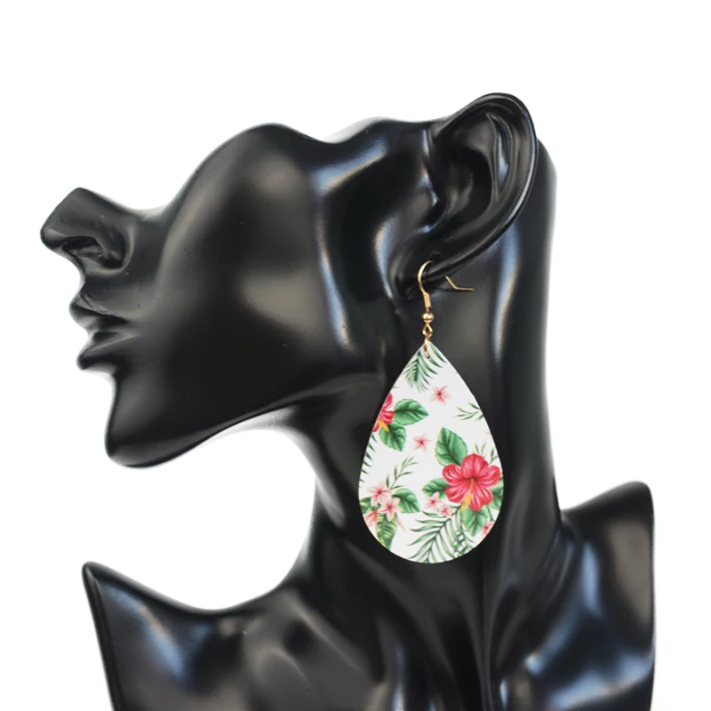 M &amp G модные серьги из искусственной кожи с цветком для женщин эффектные