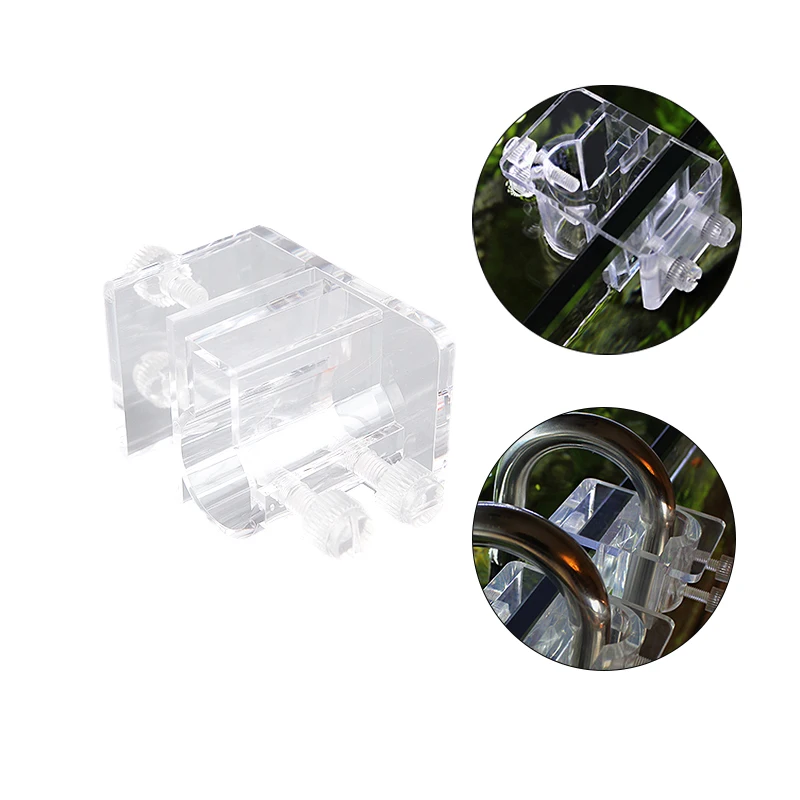 Aquarium Inflow Outflow Tube Holder Acrylic Mount Fixing Tubing Clamp Inlet and Outlet Pipe Frame | Дом и сад
