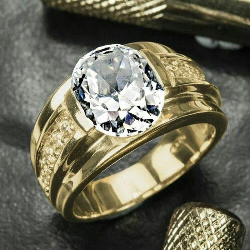 

Мужское Золотое кольцо с натуральным белым сапфиром, подарок на Рождество, свадьбу, помолвку, вечеринку