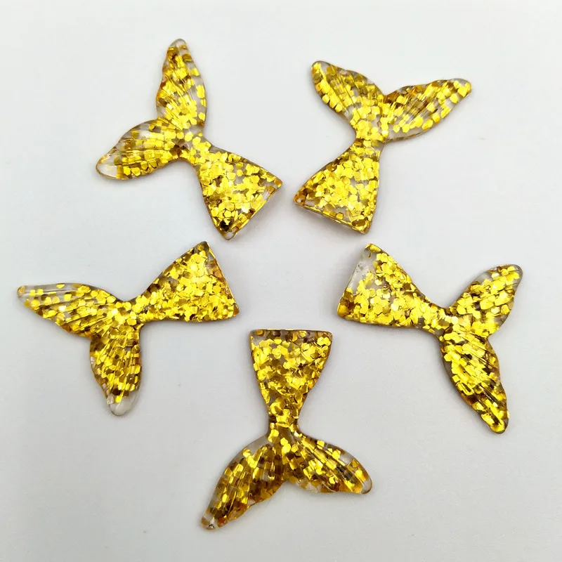10Pcs Resin Mermaid Fish Tail Decoration Crafts Flatback Cabochon DIY Embellishments For Scrapbooking Accessorie Wedding | Дом и сад