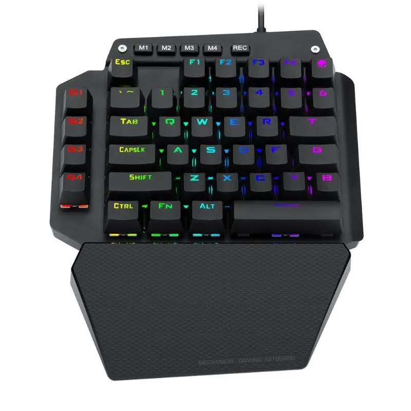 

K700 One-hand Mechanical Keyboard RGB LED Backlight Outemu Switch Macro Defines