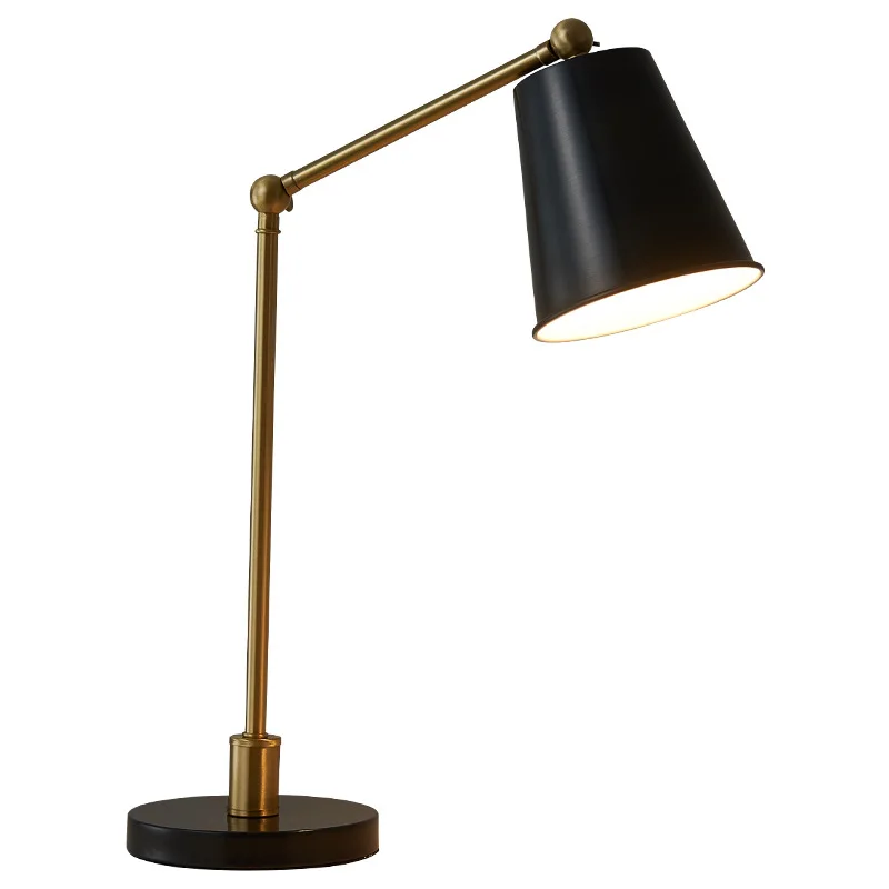 

Luxury Designer Nordic Copper Desk Lamps Livingroom Bedroom Bedside Creative Table Lights Eye Protection Cozy Reading Desk Lamp