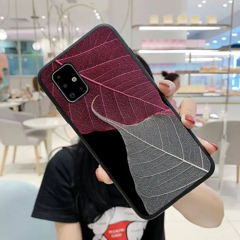 

Colorful Leaves Phone Case For Samsung S5 S6 S7 S8 S9 S10 S20 S21 Edge Plus E Fe Lite Fundas Cover