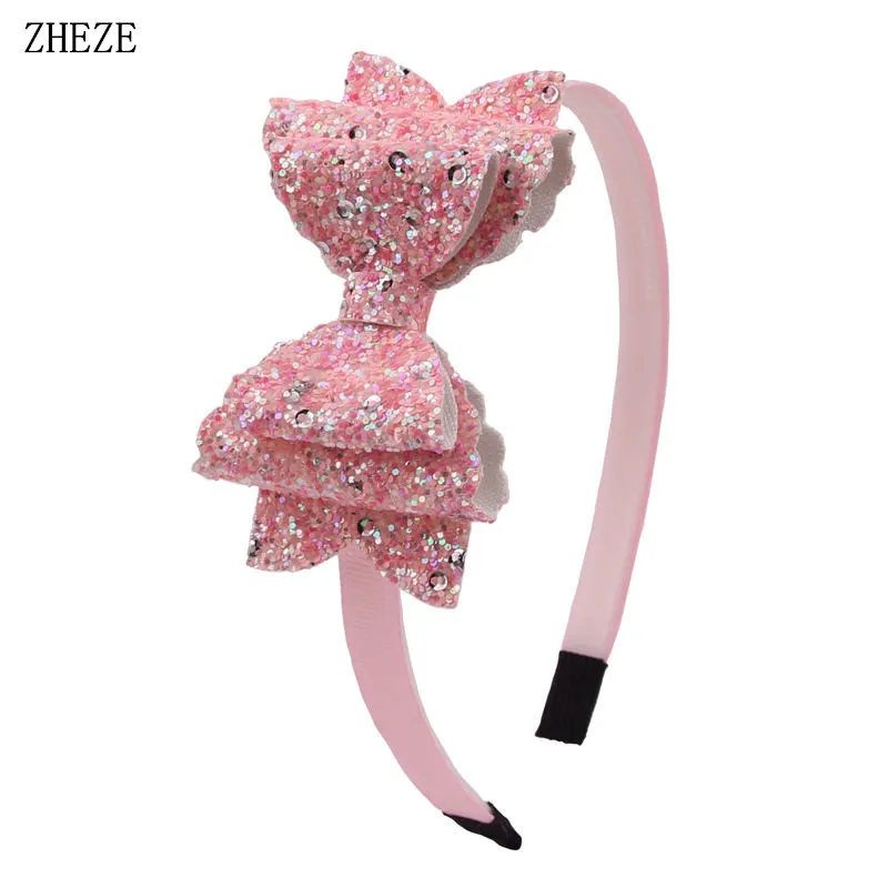 Повязка на голову с блестками для девочек 15 шт./лот |