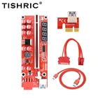 Райзер TISHRIC PCIE с температурным напряжением, расширитель PCI Express, карта GPU 1X X16, кабель майнинга для видеокарты