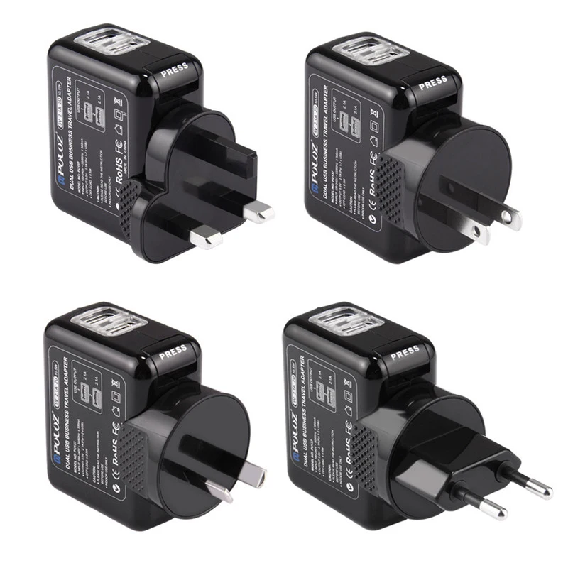 2 порта USB 5 В (2.1A + 2.1A) набор настенных зарядных устройств со съемными