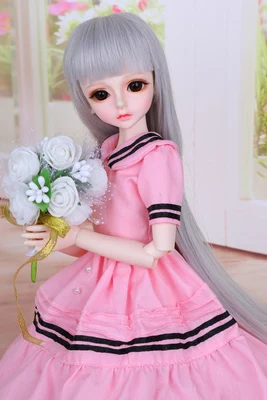 Полный набор высшего качества 1/4 bjd Kid Delf Girl BORY female doll лучшие подарки для девочек игрушечный парик одежда для лица макияж в комплекте Смола recast