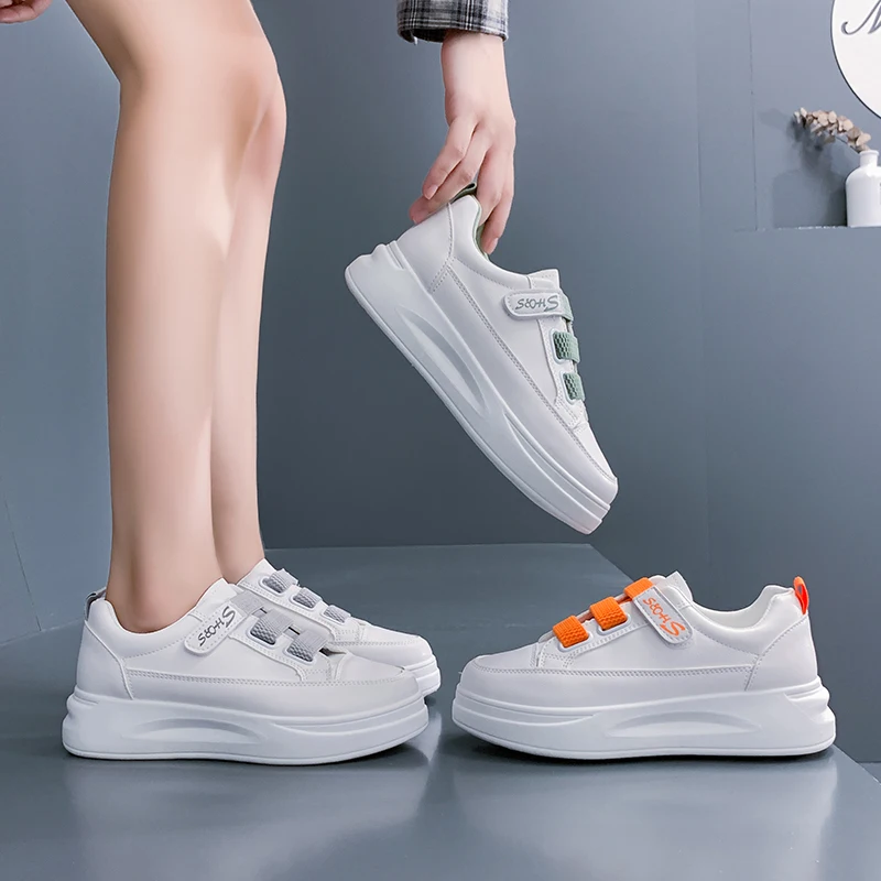 

Round Toe Casual Woman Shoe Modis Wedge Basket 2021 All-Match Clogs Platform Autumn Female Footwear Cute Sports New Small Creepe