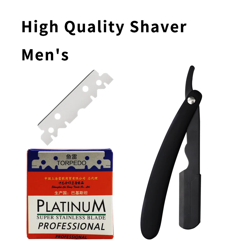 

Professional Manual Shaver Beard Cleaning Folding Razor Facial Care Stainless Steel Shaver With Blade Men's Shaving Tools