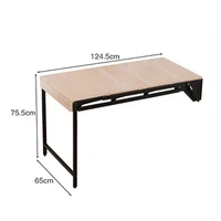 Wall Mounted Folding Table Floating Storage Shelf Drop Leaf Dining Table Small Wooden Desk for Office Home Kitchen