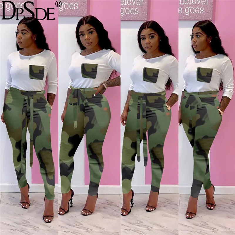 DPSDE камуфляжная черная уличная одежда комплект из двух предметов для женщин