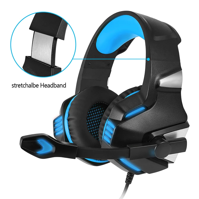 

Wired Gaming Headset Headphones Surround sound Deep bass Stereo Casque Earphones with Microphone for XBox for PS5 PC Laptop