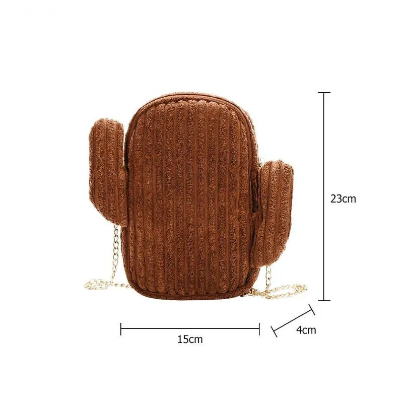 

WEIXIER 2019 Fashion Teenage Girl Plant Cactus Shape Messenger Bags Chain Crossbody Bag for Women Bolsa Feminina V4-21