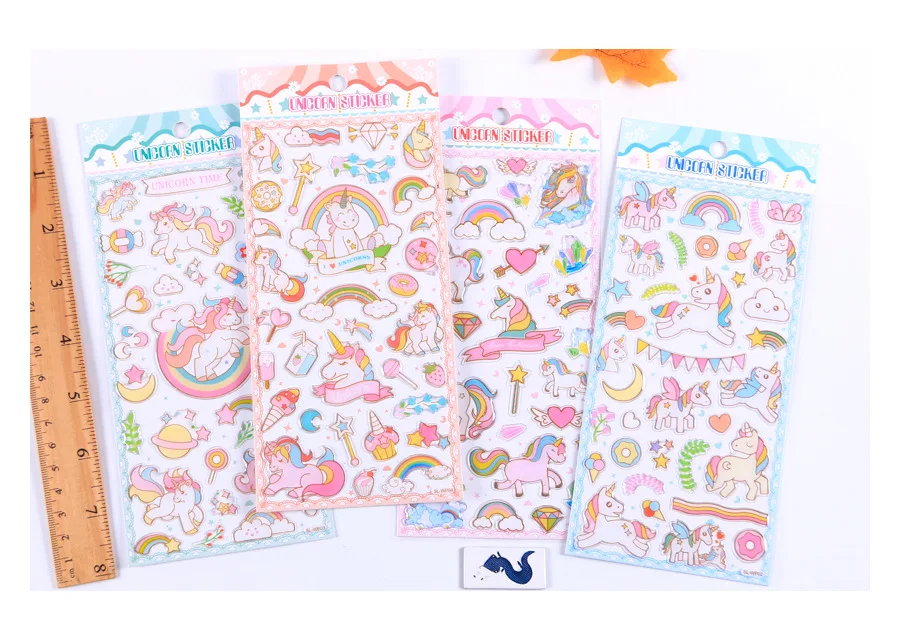 1 шт./лот Kawaii канцелярские наклейки Единорог девушка сердце декоративные мобильные наклейки Скрапбукинг DIY японские ремесленные наклейки