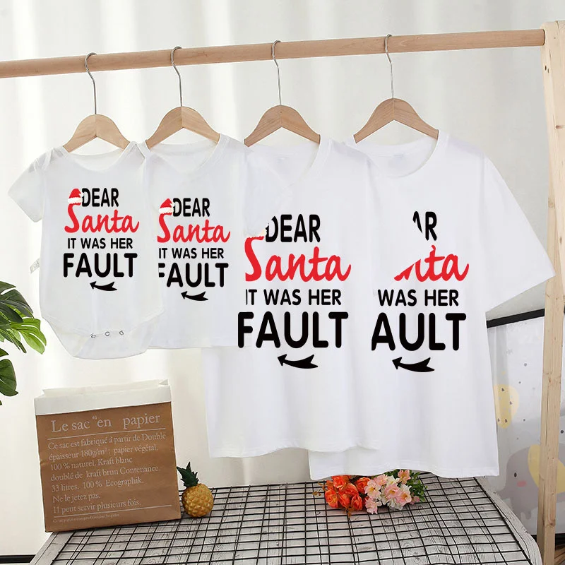 

Верх с надписью симпатичная Рождественская шляпа, футболка в рождественском стиле для родителей и детей, хлопок