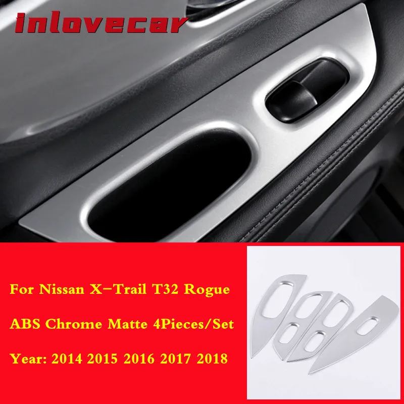

Window Control Panel Glass Lift Switch Cover Trim ABS Matte Car-Styling Accessories For Nissan X-Trail T32 Rogue 2014-2020