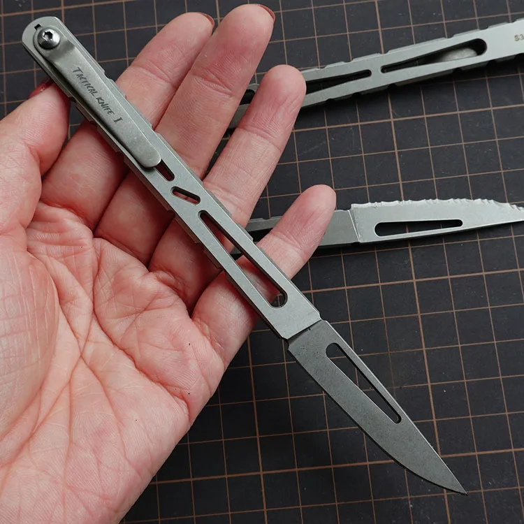 Тактический стальной нож для повседневного использования Scalpel S35VN резьбы по