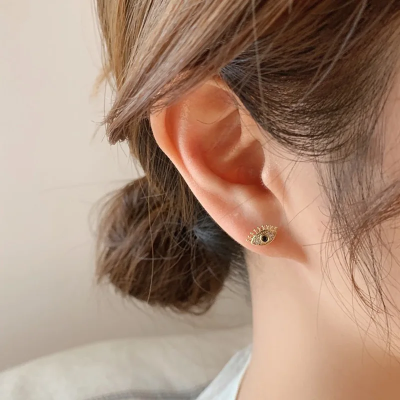 

TIMEONLY Asymmetric Big Eye Shape Chain Dangle Earring Delicate CZ Zircon Tassel Earring for Women Girls Fashion Party Jewelry