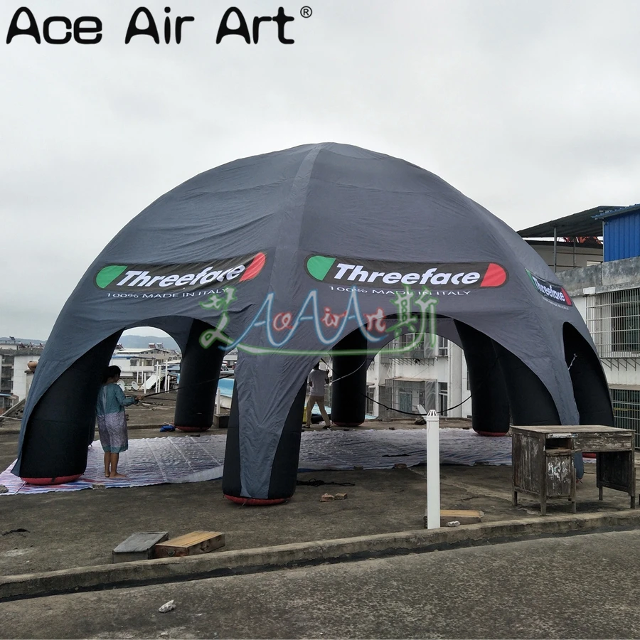 Гигантская надувная палатка 10 м в виде паука тентиж 8 ножек воздушный купол шатер