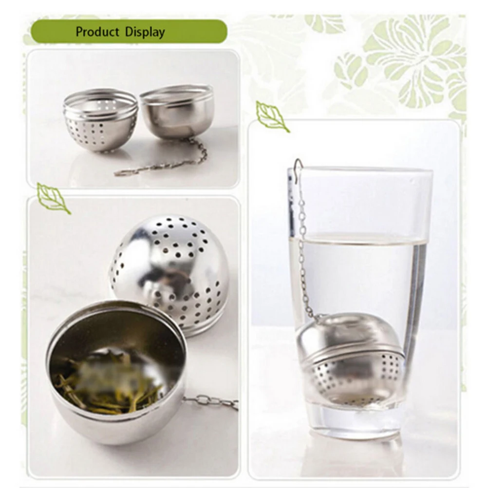 

1PCS Fashion Kichen Stainless Steel Sphere Locking Spice Tea Ball Strainer Mesh Infuser Filter Silver