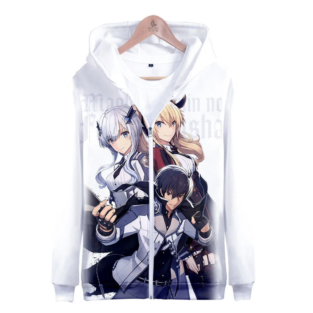 

The Misfit of Demon King Academy Cosplay Hoodie Voldigoad Anos Misha Sasha Fashion Casual Couples Zipper Hooded Coat