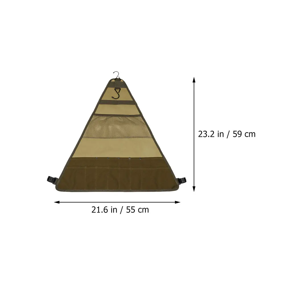 

1Pc Canvas Bag Outdoor Tableware Storage Container Portable Picnic Bag Outdoor Camping Tableware Canvas Storage Bag