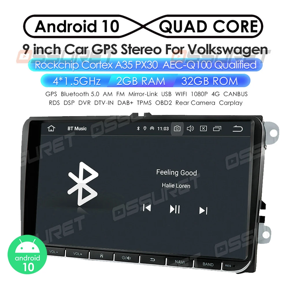 Автомобильный мультимедийный плеер с GPS зеркальная ссылка 32 ГБ ОЗУ 2 Гб ПЗУ для V