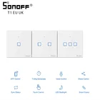 SONOFF TXT1 ЕСВеликобритания 123 комплект Wifi настенный сенсорный выключатель Светодиодная лампа 433 rfголосприложение дистанционное управление работает с GoogleSmart Home Alexa