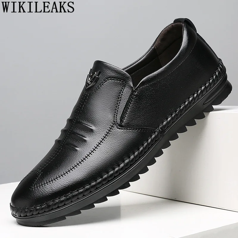

Leather Casual Slip on Shoes Men New 2022 Designer Men Loafers Shoes Man Italian Black Shoes Men Zapatos De Vestir Los Hombres