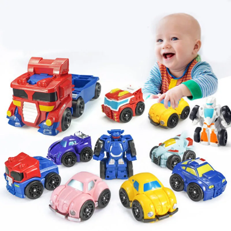 

Mini Robot Car Toys Transformation Cars Kid Toy Figures Plastic Deformation Car Robot Model Deformation Toy For Children