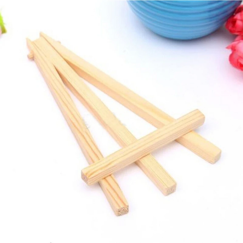 

1 Mini Wooden Artist Easel Wooden Wedding Table Deck Display Stand For Party Decoration Sketch Triangle Easel 15*8cm