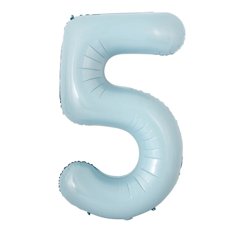 40 дюймовые воздушные шары из фольги с голубым номером большие 0 1 2 3 4 5 6 7 8 9 днем